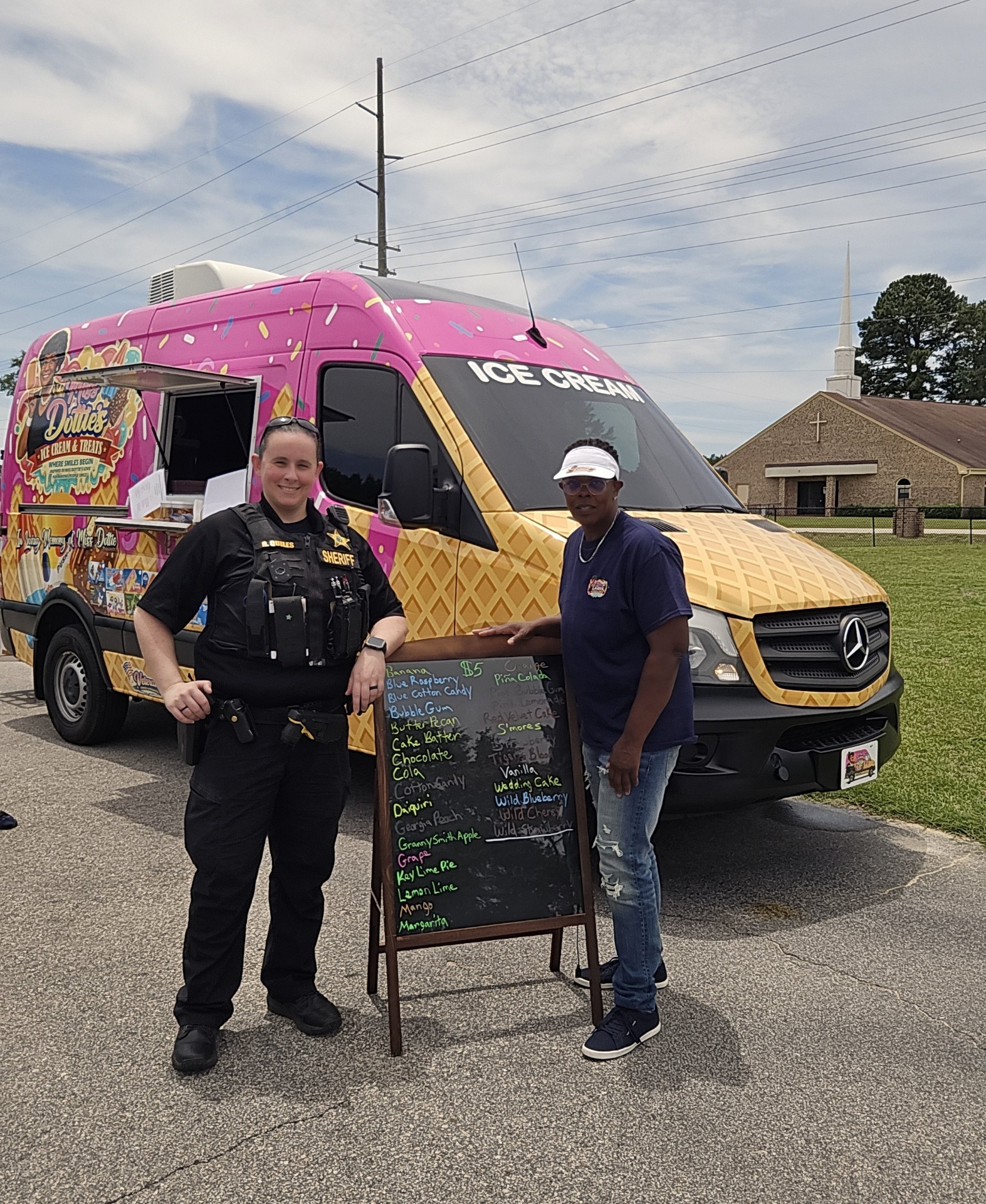 Miss Dottie's ice cream truck at a community event